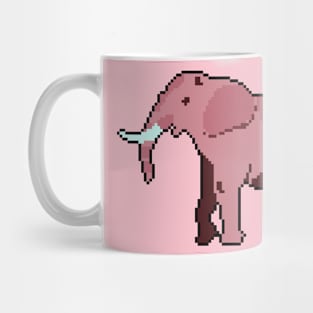 Wilderness Wonder: Pixel Art Elephant Design for Casual Wear Mug